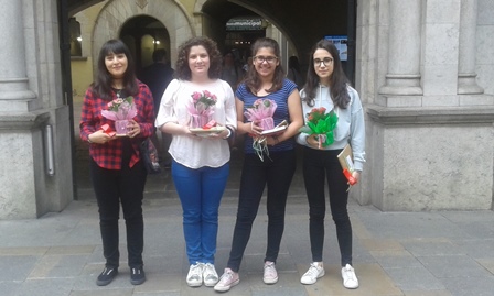 Alumnes premiades en els Jocs Florals de Girona