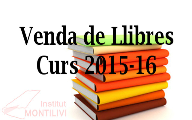 Venda de llibres curs 2015-2016