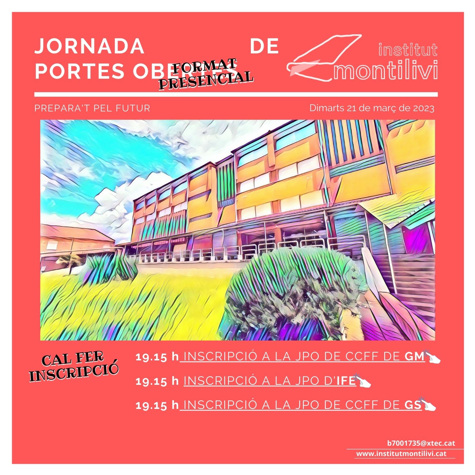 Jornada de portes obertes a CCFF 21 de març de 2023