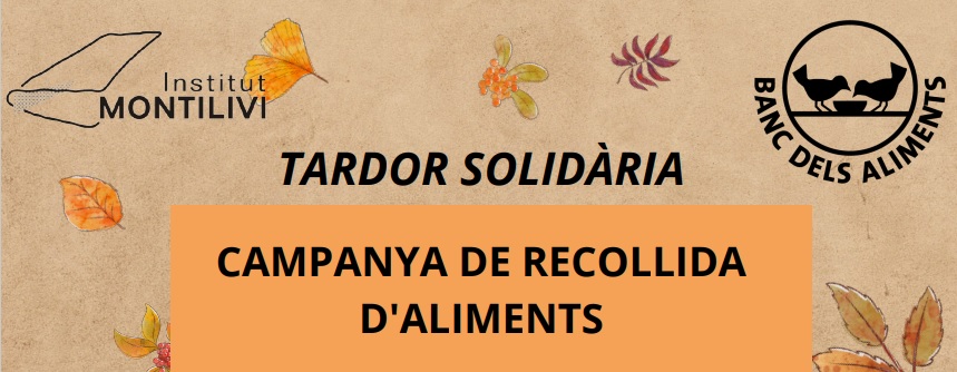 Tardor solidària. Campanya de recollida d'aliments.