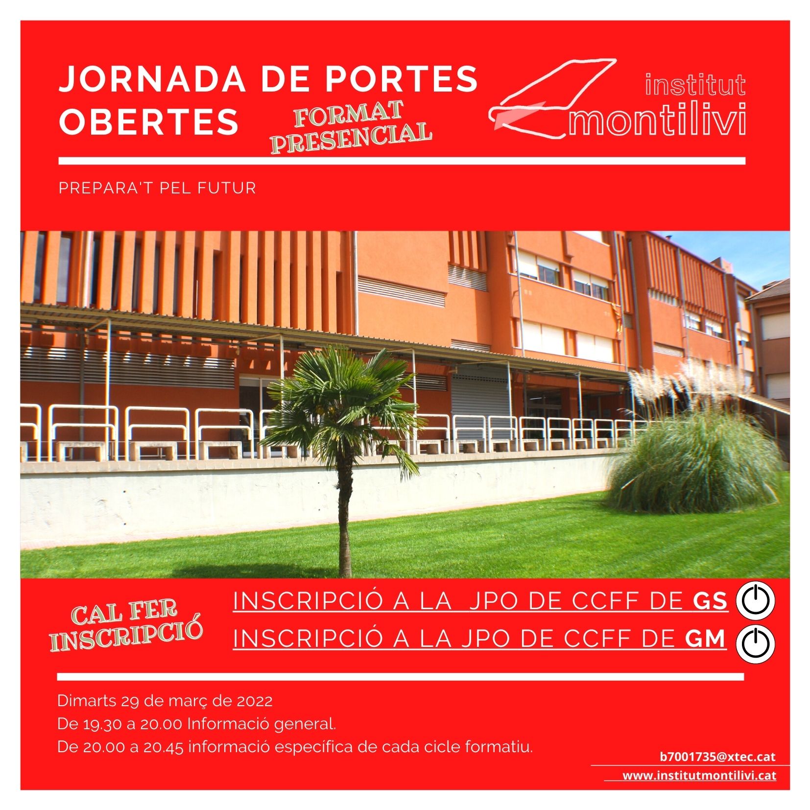 Jornada de portes obertes a CF 29 de març de 2022